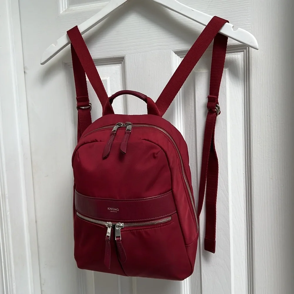 Knomo Compact Burgundy Backpack for Women